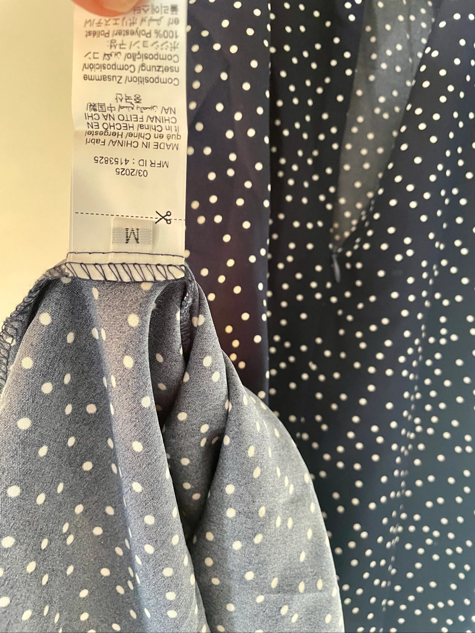 Navy blue polka dot dress – photo 7